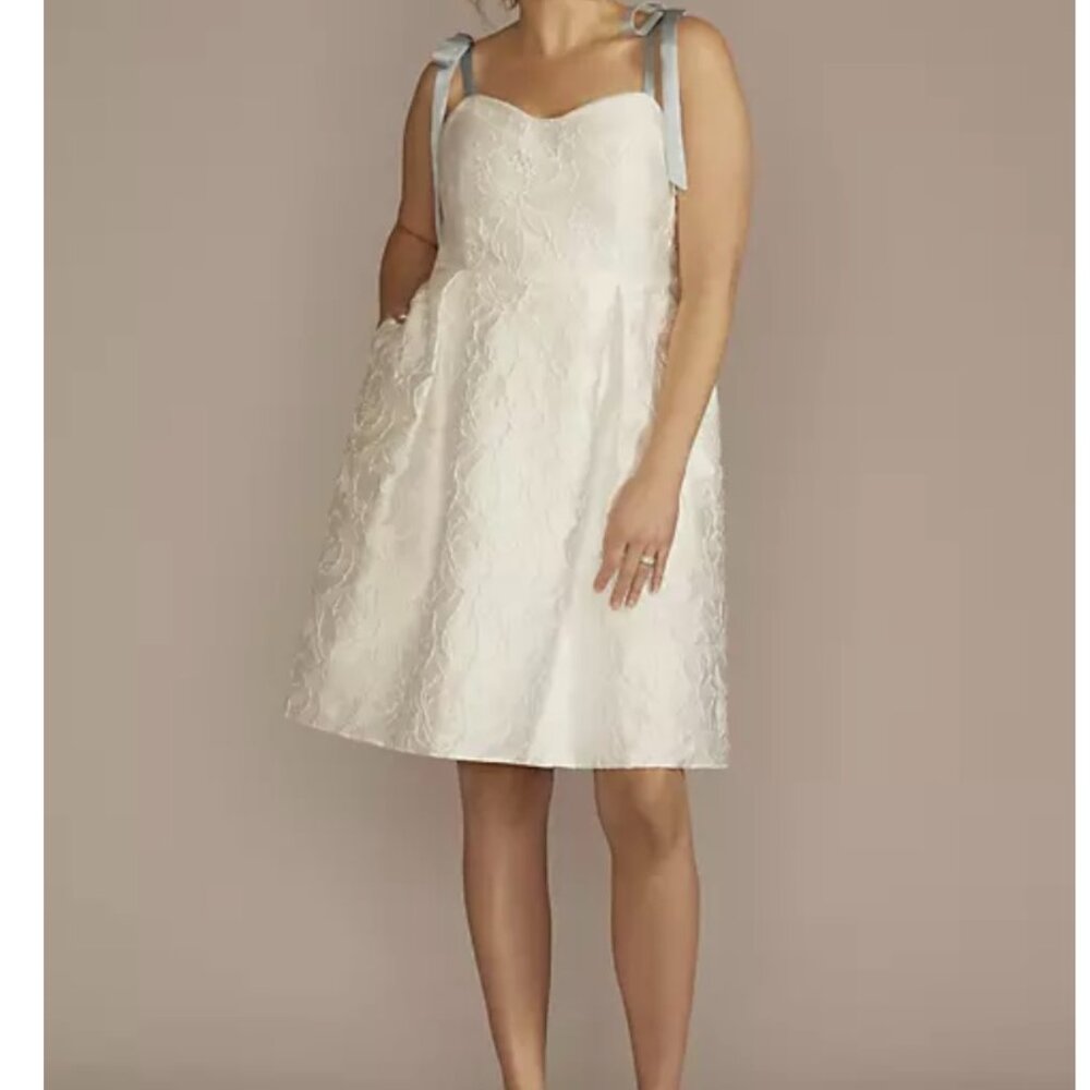 Short White Dress - David's Bridal - Never Worn - Picture 2 of 4